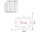 Customized Name with Frame Vinyl Decals Nursery Name